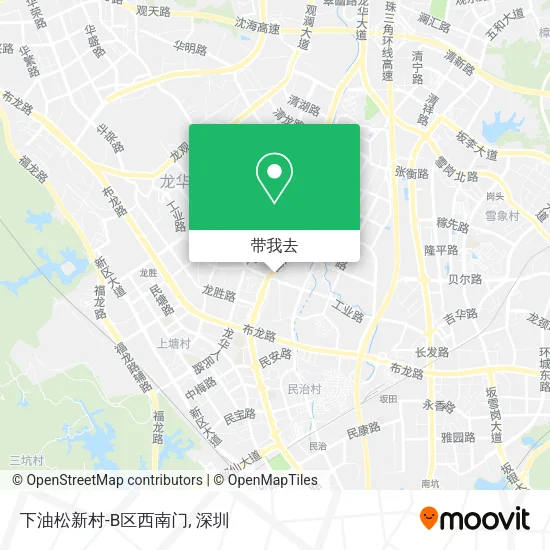 下油松新村-B区西南门地图