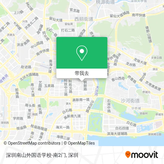 深圳南山外国语学校-南2门地图