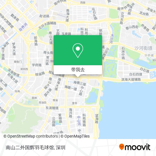 南山二外国辉羽毛球馆地图