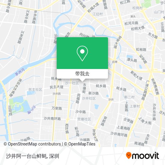沙井阿一台山鲜蚝地图