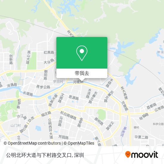 公明北环大道与下村路交叉口地图