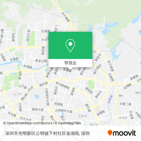 深圳市光明新区公明镇下村社区金湖苑地图