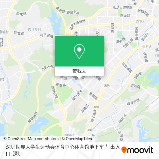 深圳世界大学生运动会体育中心体育馆地下车库-出入口地图