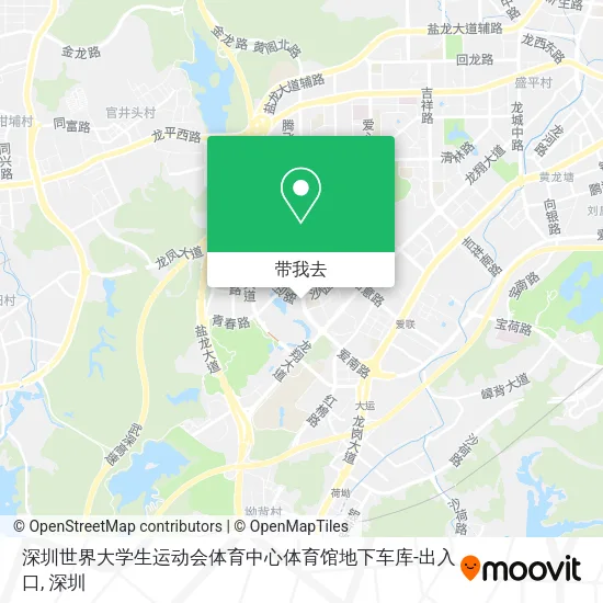深圳世界大学生运动会体育中心体育馆地下车库-出入口地图