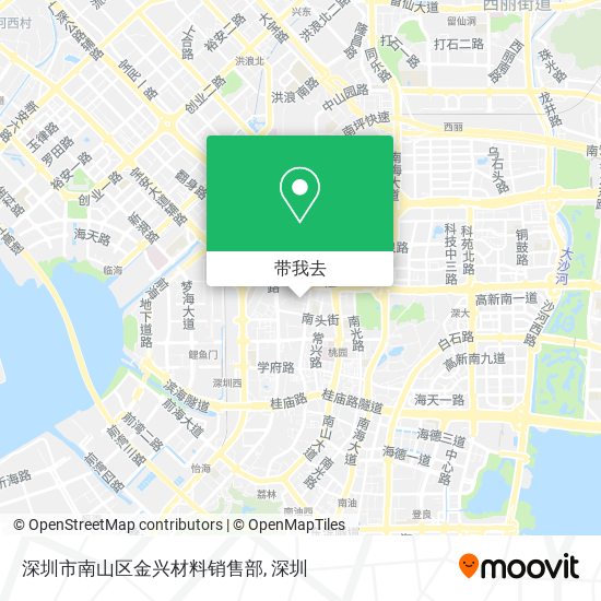 深圳市南山区金兴材料销售部地图