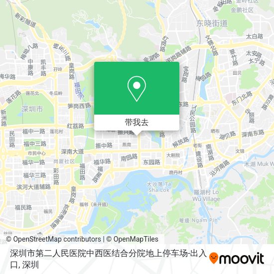 深圳市第二人民医院中西医结合分院地上停车场-出入口地图