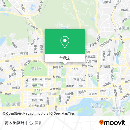 黄木岗网球中心地图