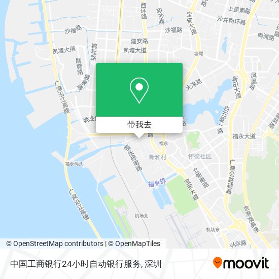 中国工商银行24小时自动银行服务地图