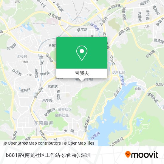 b881路(南龙社区工作站-沙西桥)地图