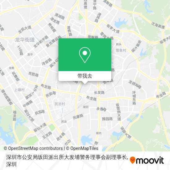 深圳市公安局坂田派出所大发埔警务理事会副理事长地图