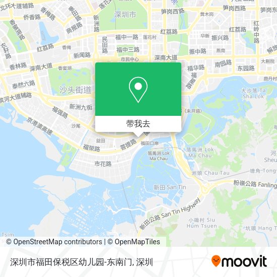 深圳市福田保税区幼儿园-东南门地图