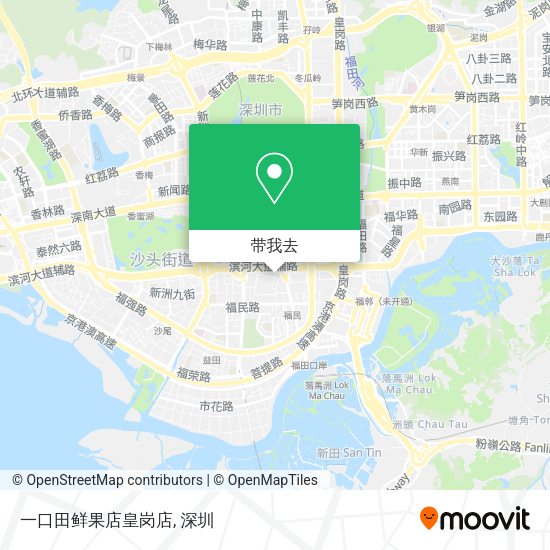 一口田鲜果店皇岗店地图