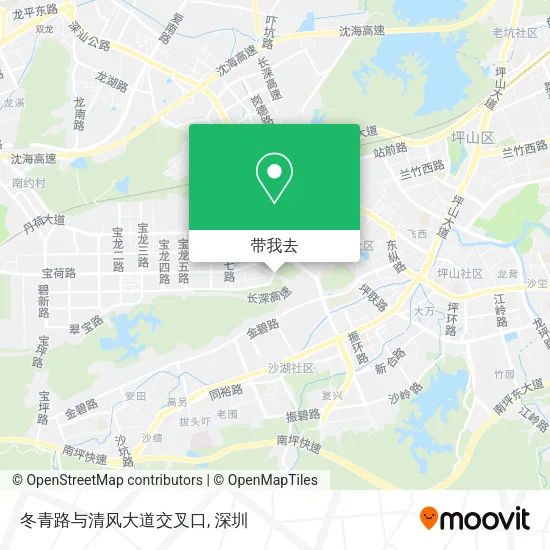 冬青路与清风大道交叉口地图