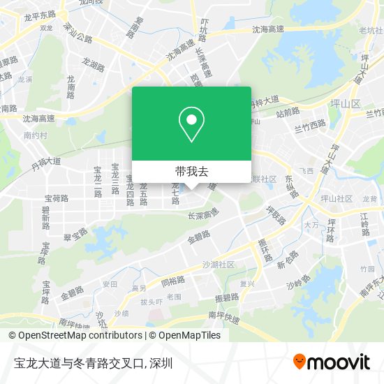 宝龙大道与冬青路交叉口地图