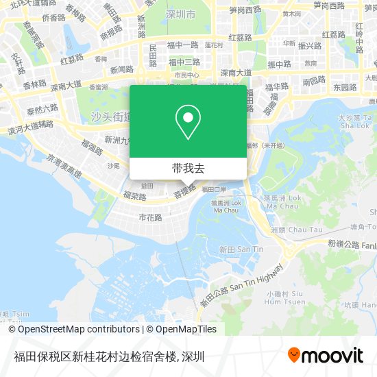 福田保税区新桂花村边检宿舍楼地图