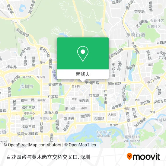 百花四路与黄木岗立交桥交叉口地图