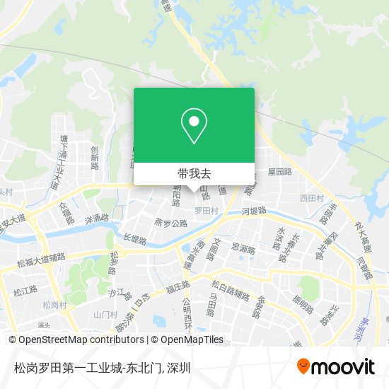 松岗罗田第一工业城-东北门地图