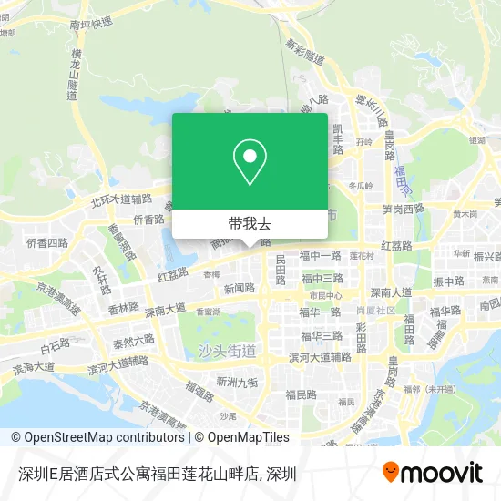 深圳E居酒店式公寓福田莲花山畔店地图