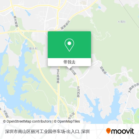 深圳市南山区丽河工业园停车场-出入口地图