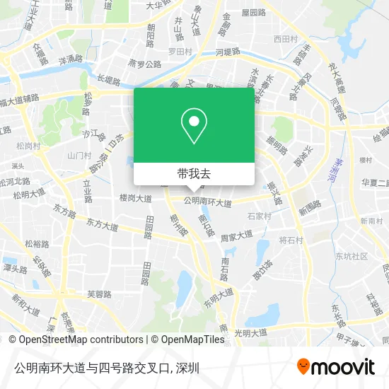 公明南环大道与四号路交叉口地图