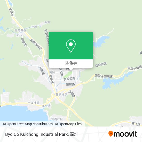 Byd Co Kuichong Industrial Park地图
