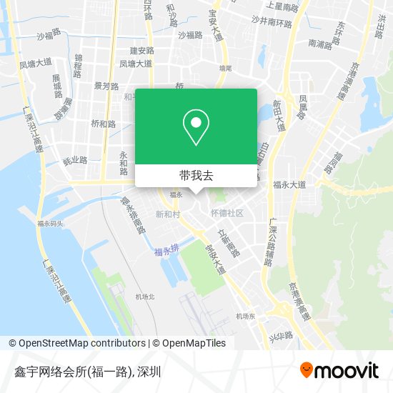 鑫宇网络会所(福一路)地图