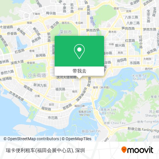 瑞卡便利租车(福田会展中心店)地图