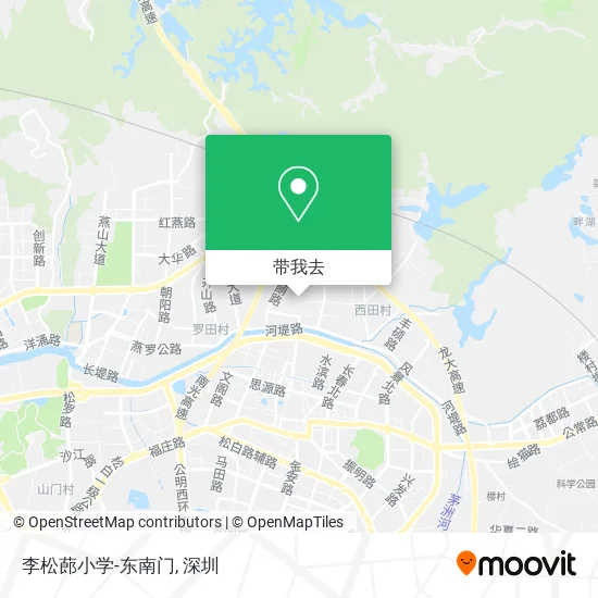 李松蓢小学-东南门地图