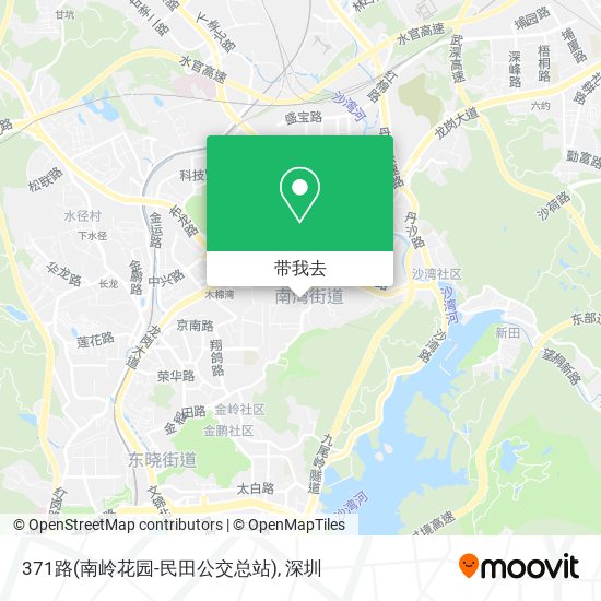 371路(南岭花园-民田公交总站)地图