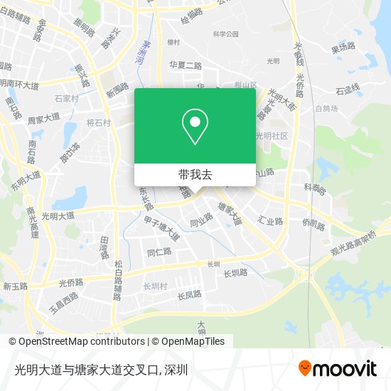 光明大道与塘家大道交叉口地图