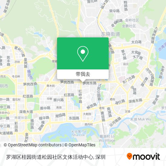 罗湖区桂园街道松园社区文体活动中心地图