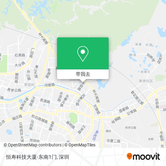 恒寿科技大厦-东南1门地图