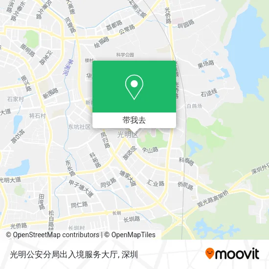 光明公安分局出入境服务大厅地图