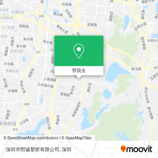 深圳市熙诚塑胶有限公司地图