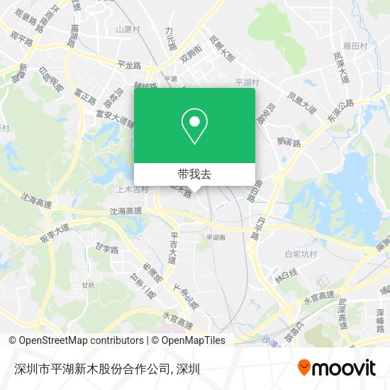 深圳市平湖新木股份合作公司地图