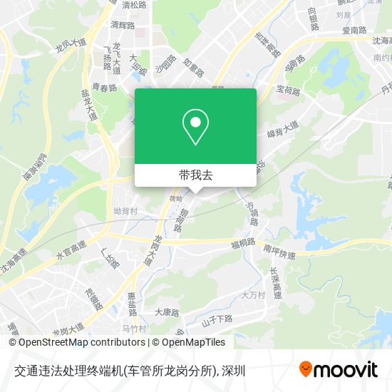 交通违法处理终端机(车管所龙岗分所)地图