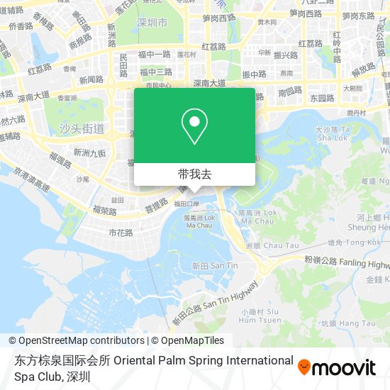 东方棕泉国际会所 Oriental Palm Spring International Spa Club地图