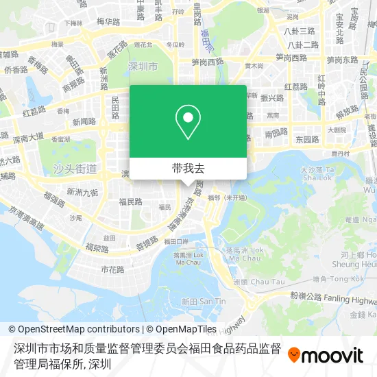 深圳市市场和质量监督管理委员会福田食品药品监督管理局福保所地图