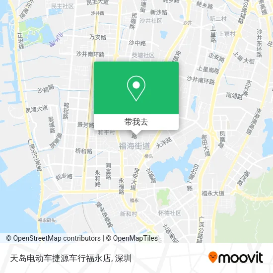 天岛电动车捷源车行福永店地图