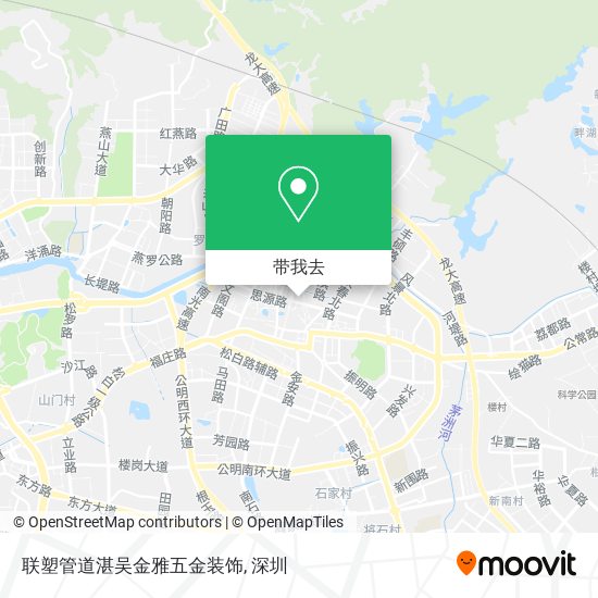 联塑管道湛吴金雅五金装饰地图