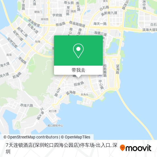 7天连锁酒店(深圳蛇口四海公园店)停车场-出入口地图