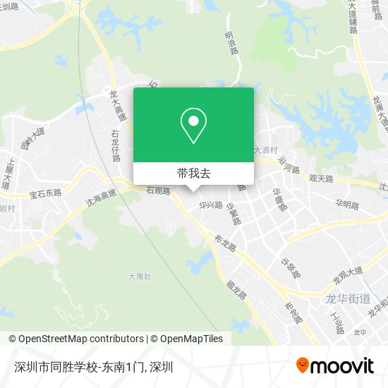 深圳市同胜学校-东南1门地图