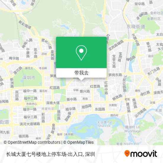 长城大厦七号楼地上停车场-出入口地图