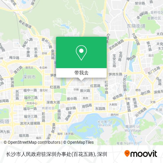 长沙市人民政府驻深圳办事处(百花五路)地图