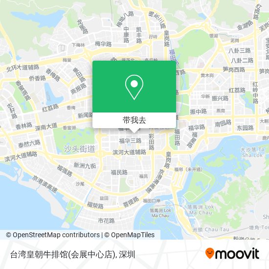 台湾皇朝牛排馆(会展中心店)地图