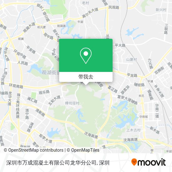 深圳市万成混凝土有限公司龙华分公司地图