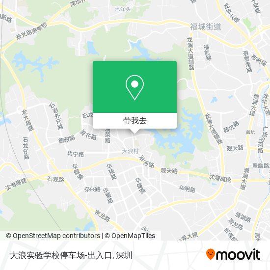 大浪实验学校停车场-出入口地图