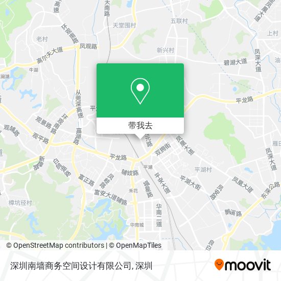 深圳南墙商务空间设计有限公司地图