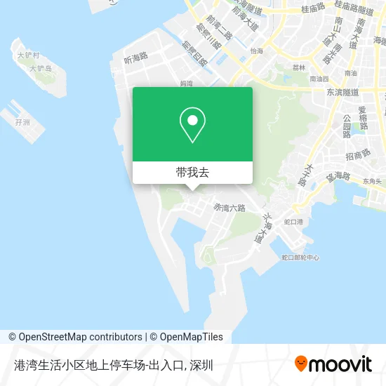 港湾生活小区地上停车场-出入口地图