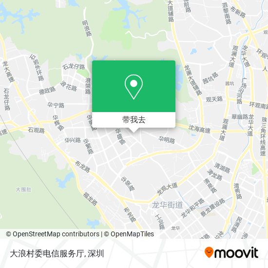 大浪村委电信服务厅地图